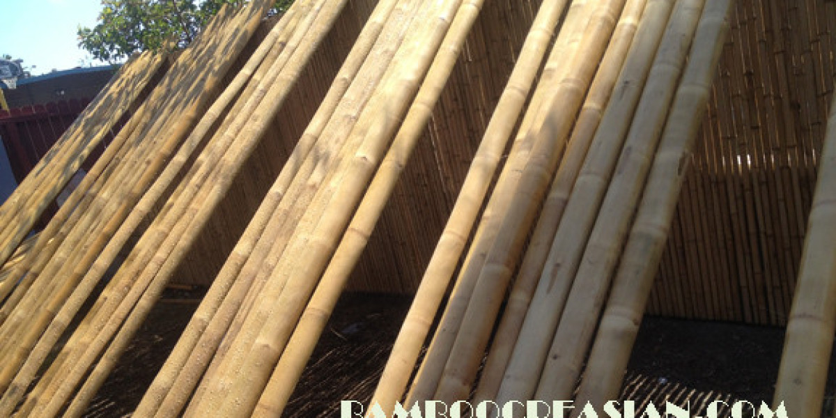 Bamboo pole sanded and unfinished Allows Color System